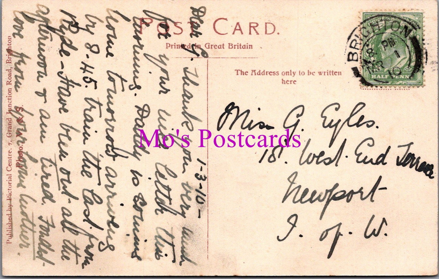 Sussex Postcard - Kings Gardens, Hove  SW14802