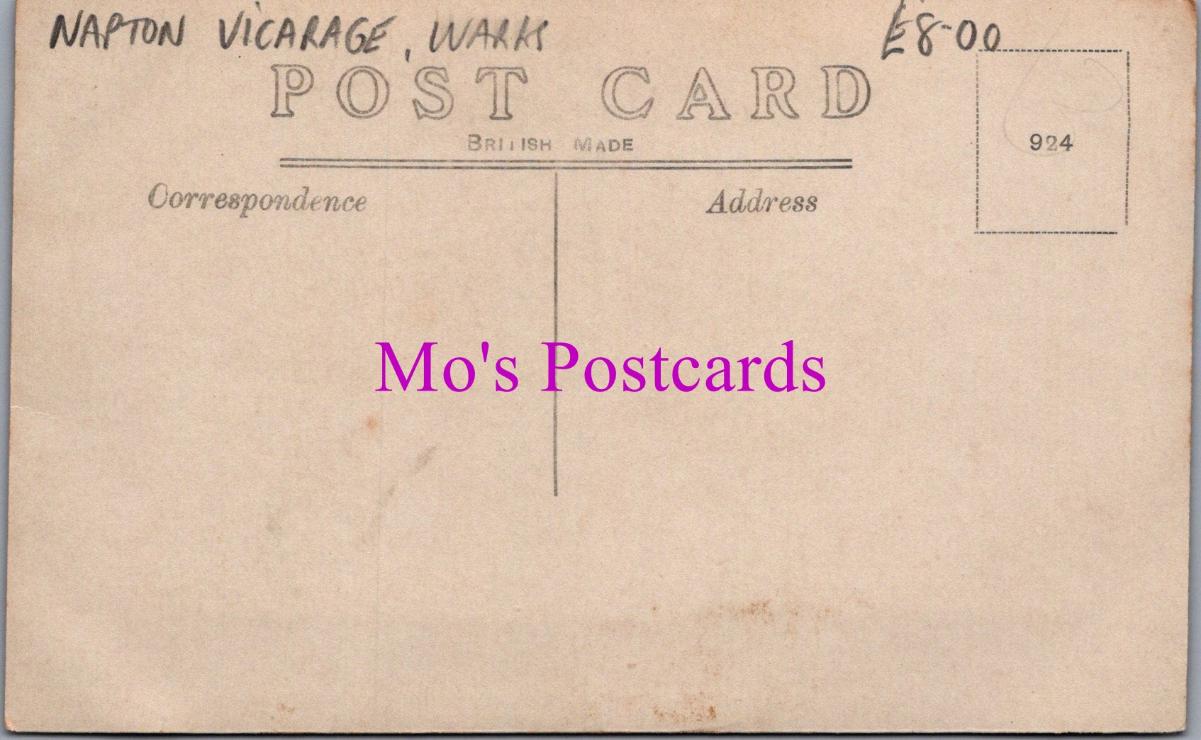 Warwickshire Postcard - Napton Vicarage   SW14814
