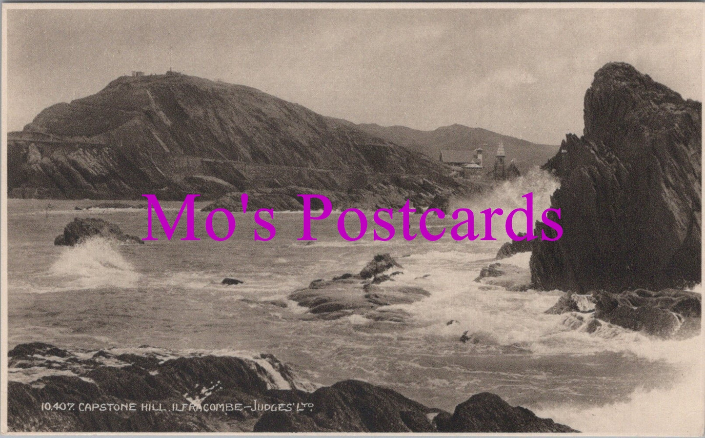 Devon Postcard - Rough Seas, Capstone Hill, Ilfracombe  SW14513