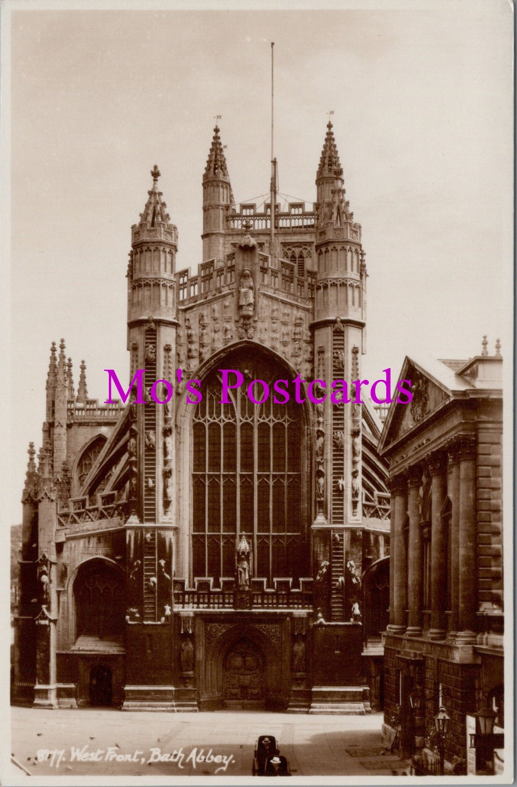 Somerset Postcard - Bath Abbey, The West Front   SW14516