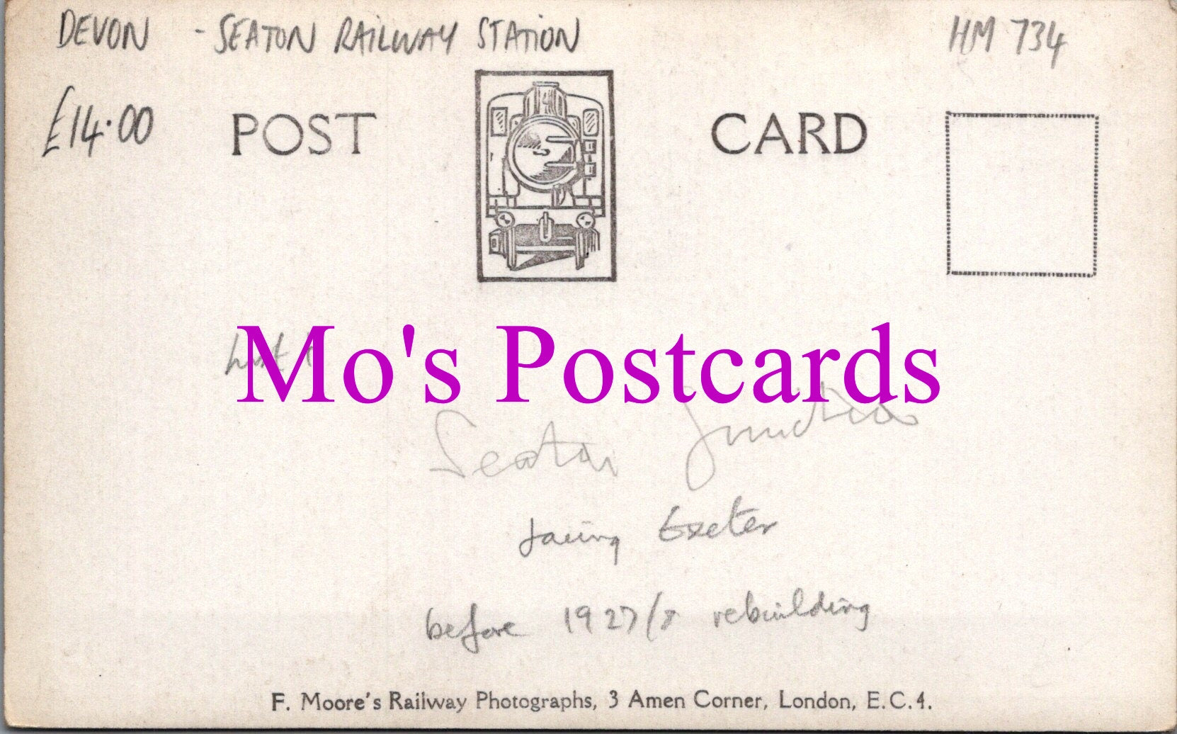 Devon Postcard - Seaton Railway Station  HM734