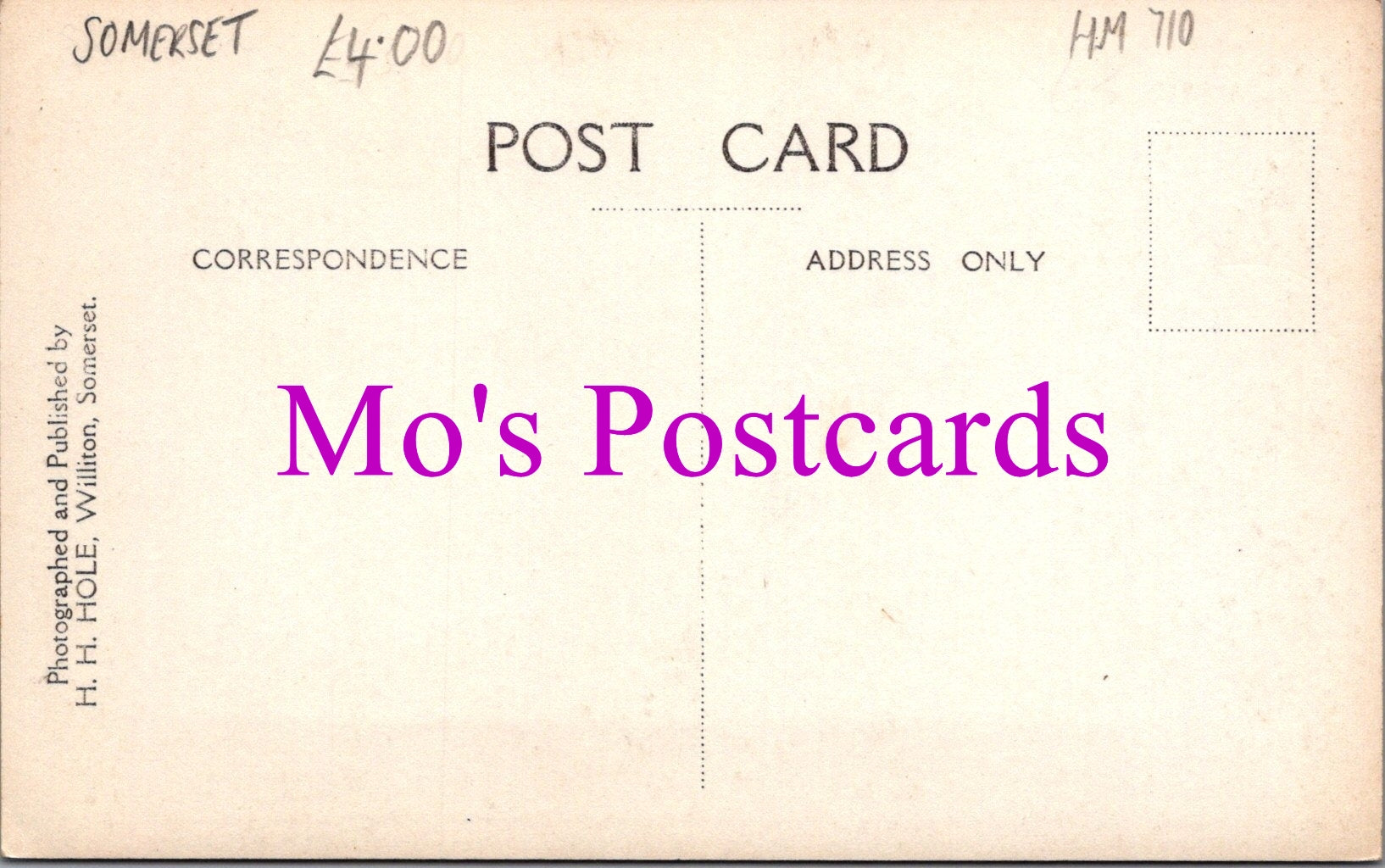 Somerset Postcard - View of East Quantoxhead  HM710