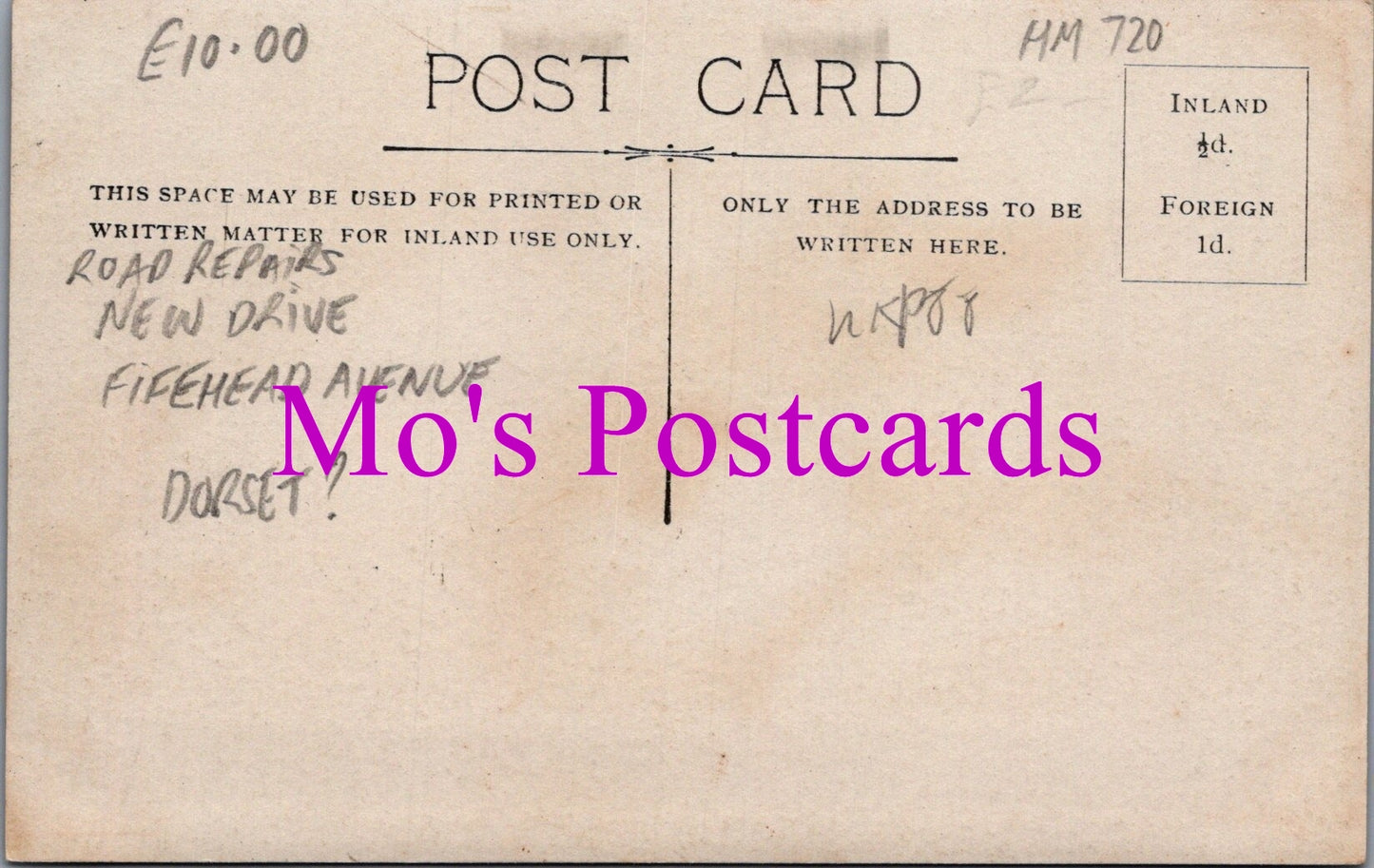 Dorset Postcard? - New Drive, Fifehead Avenue  HM720