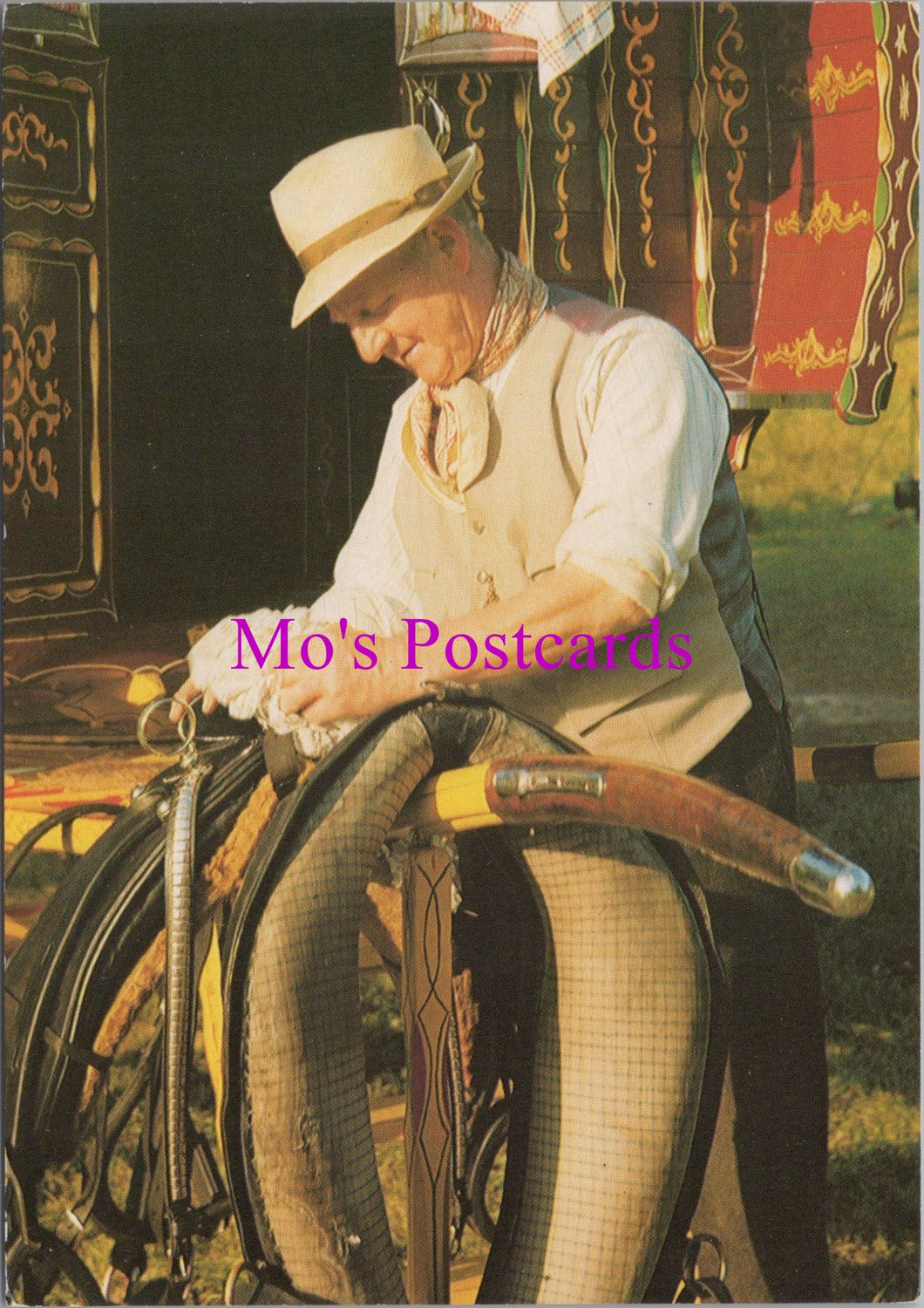 Occupations Postcard - Cleaning The Harness  SW15259