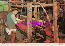 Load image into Gallery viewer, Occupations Postcard - Craftsman at Work in a Scottish Weaver&#39;s Shop SW15261
