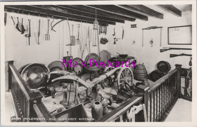 Guernsey Postcard - Farm Implements, Old Guernsey Kitchen  DZ8