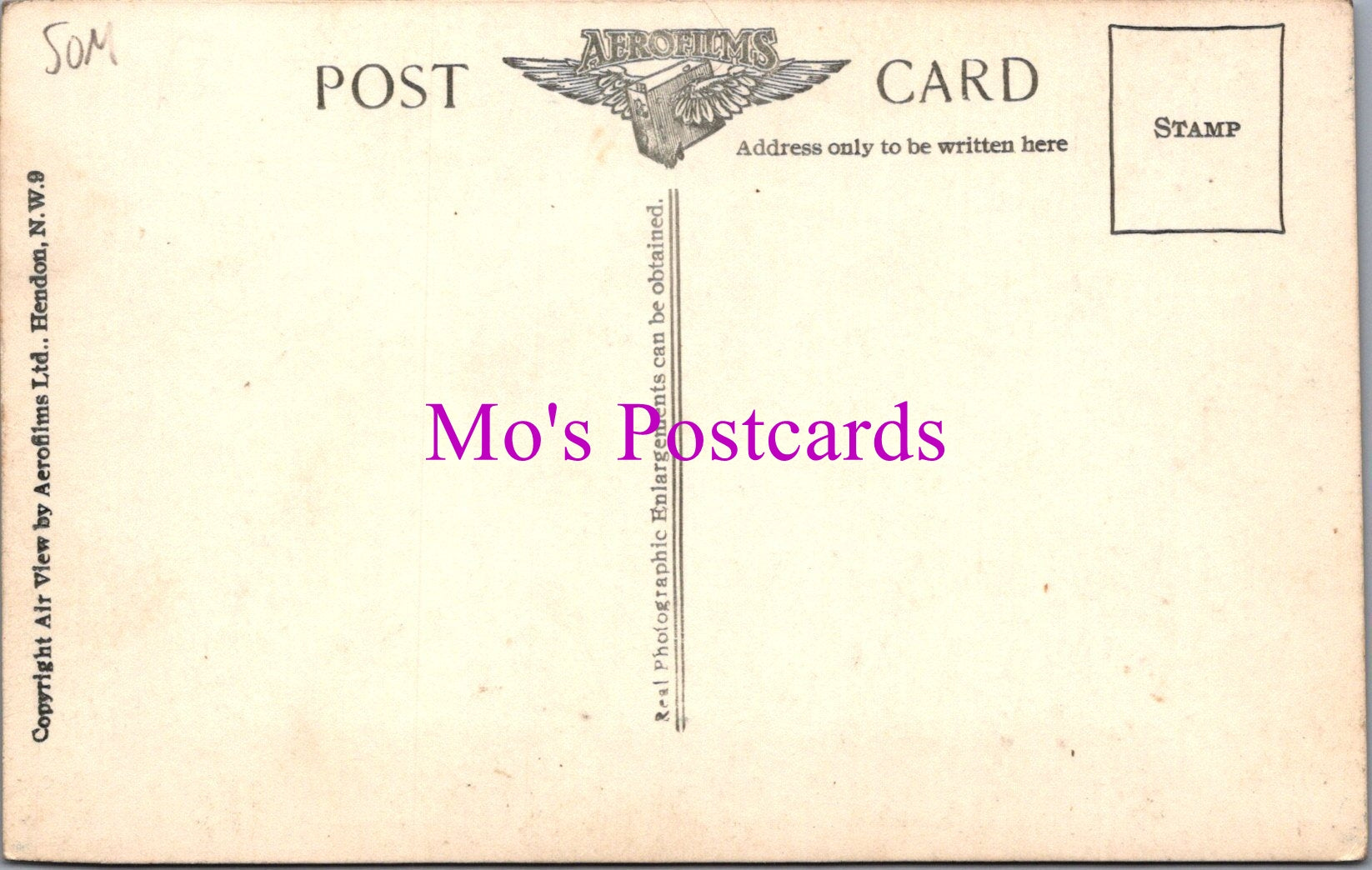 Somerset Postcard - Air View of Porlock Hill  DZ15