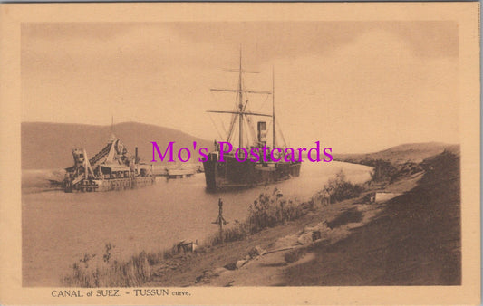 Egypt Postcard - Canal of Suez, Tussun Curve    DZ229