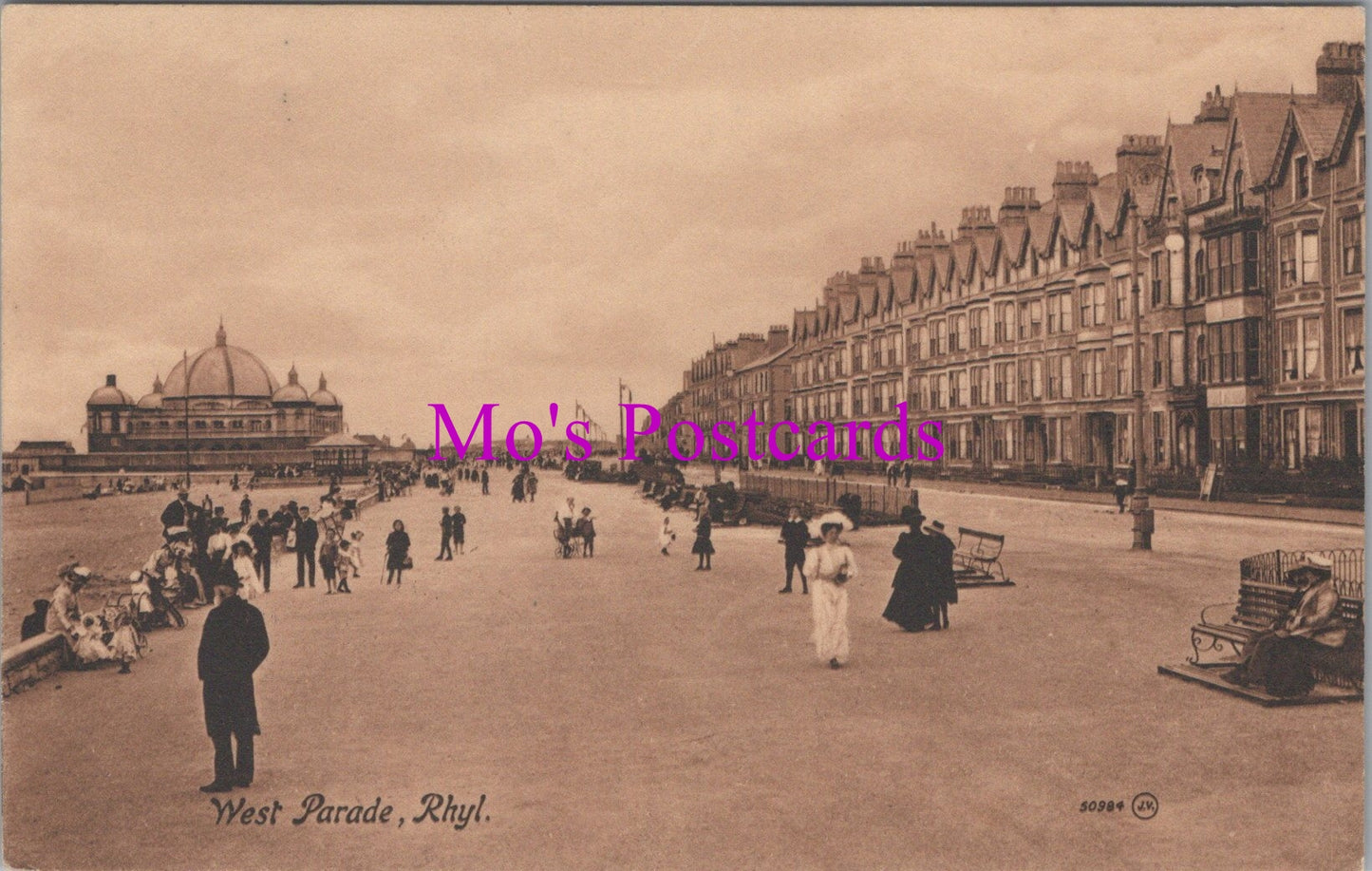 Wales Postcard - West Parade, Rhyl     DZ230