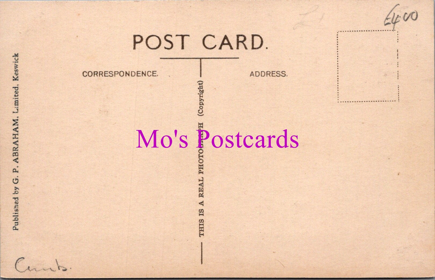 Cumbria Postcard - Interior of Dove Cottage, Grasmere  DZ241