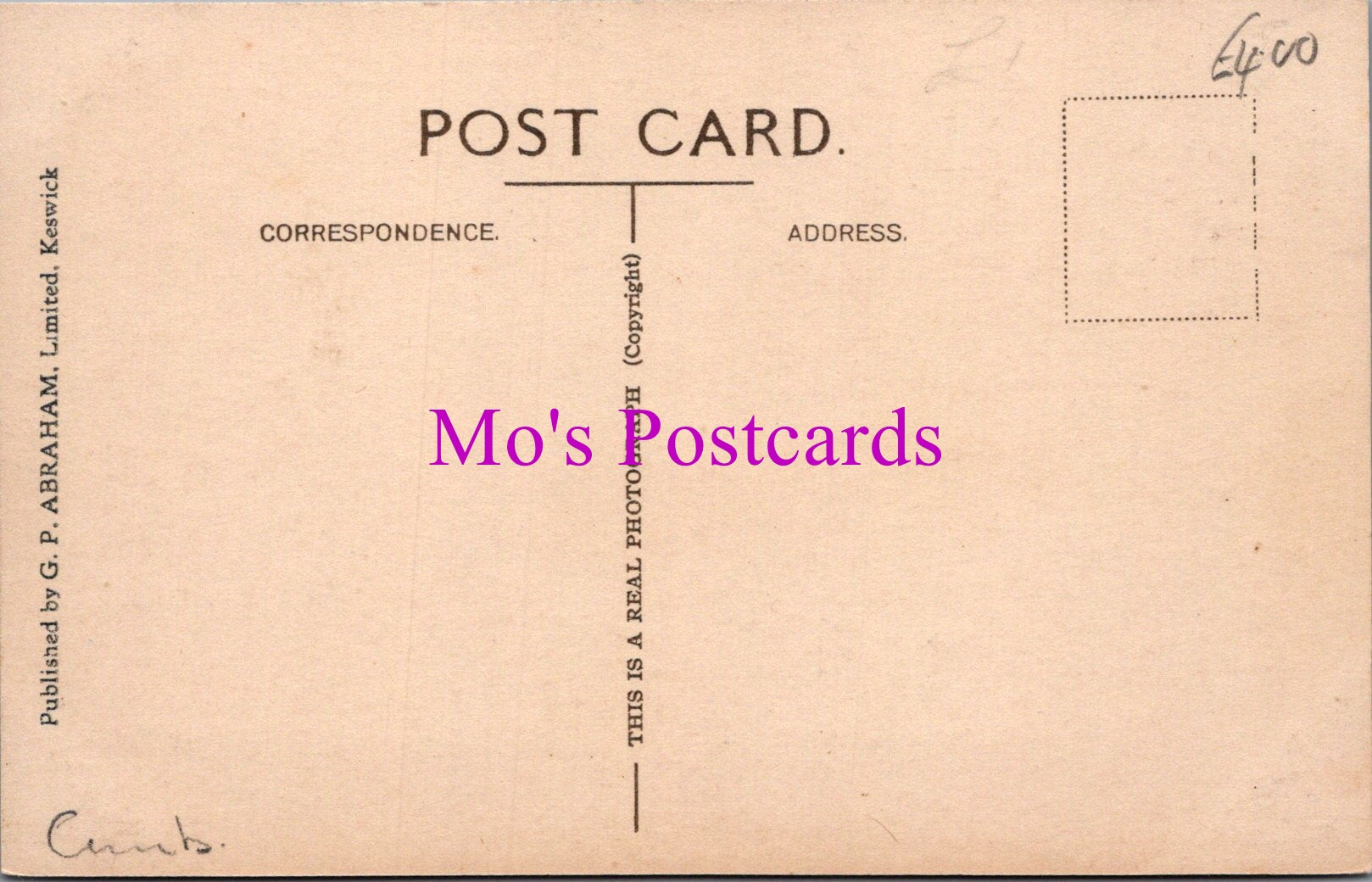 Cumbria Postcard - Interior of Dove Cottage, Grasmere  DZ241