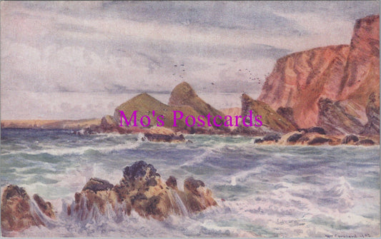 Coastal Art Postcard - Artist View of a British Coastline  DZ242