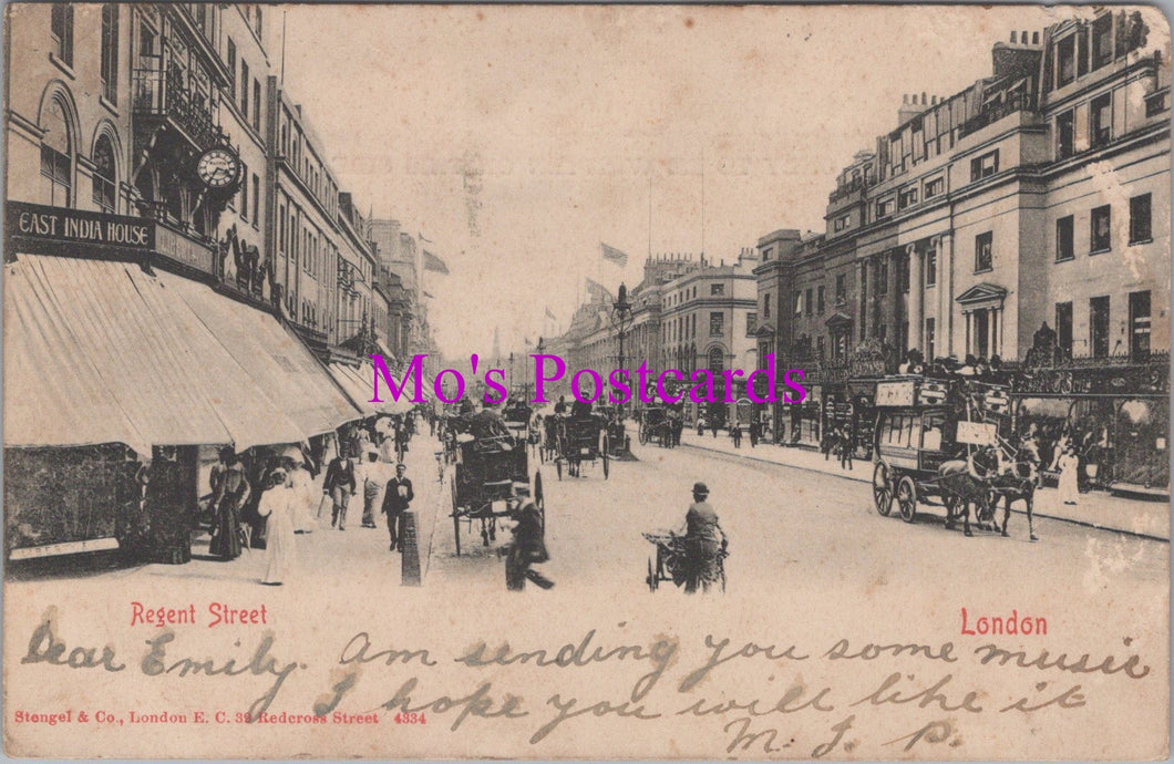 London Postcard - Regent Street Pedestrians and Traffic  SW16648