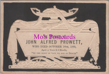 Load image into Gallery viewer, Memorial Card - Memory of John Alfred Prowett. Died 1869 - SW16235
