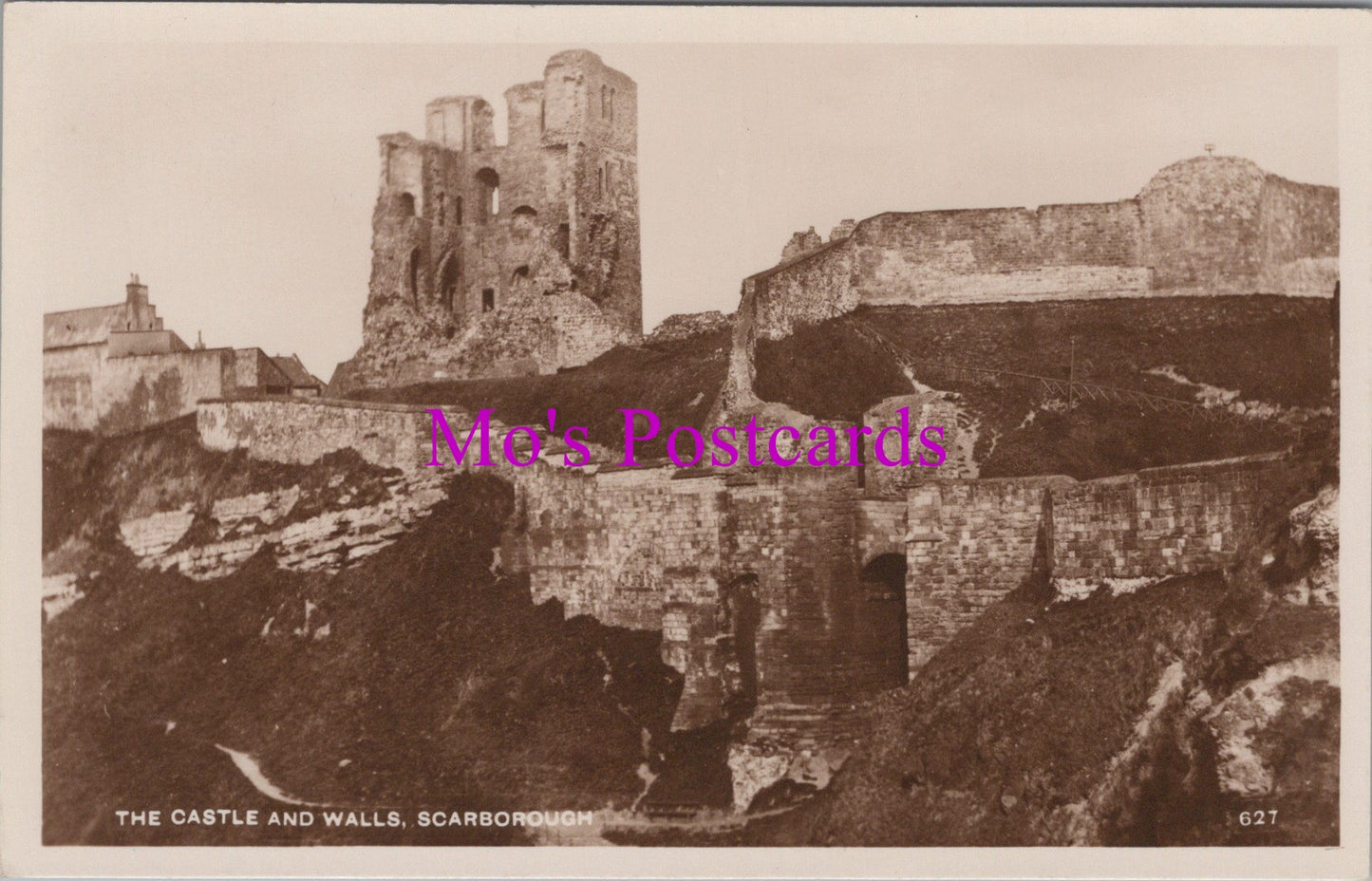 Yorkshire Postcard - Scarborough, The Castle and Walls  SW16236