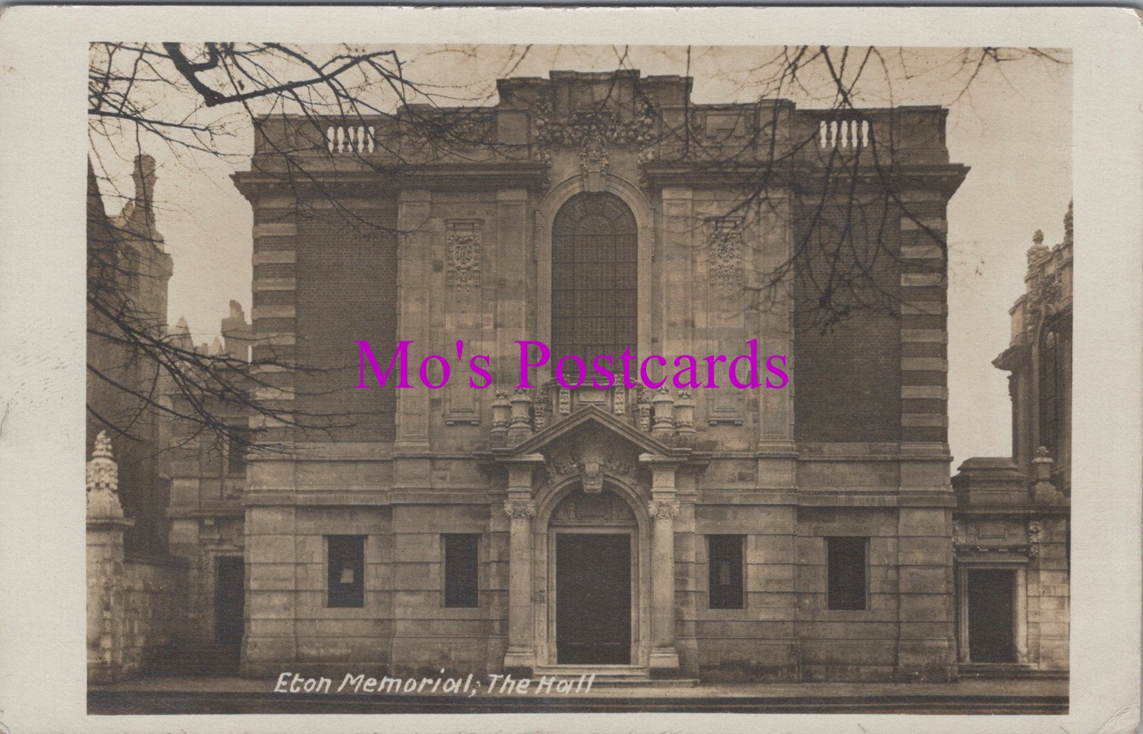 Berkshire Postcard - Eton Memorial, The Hall  SW16238