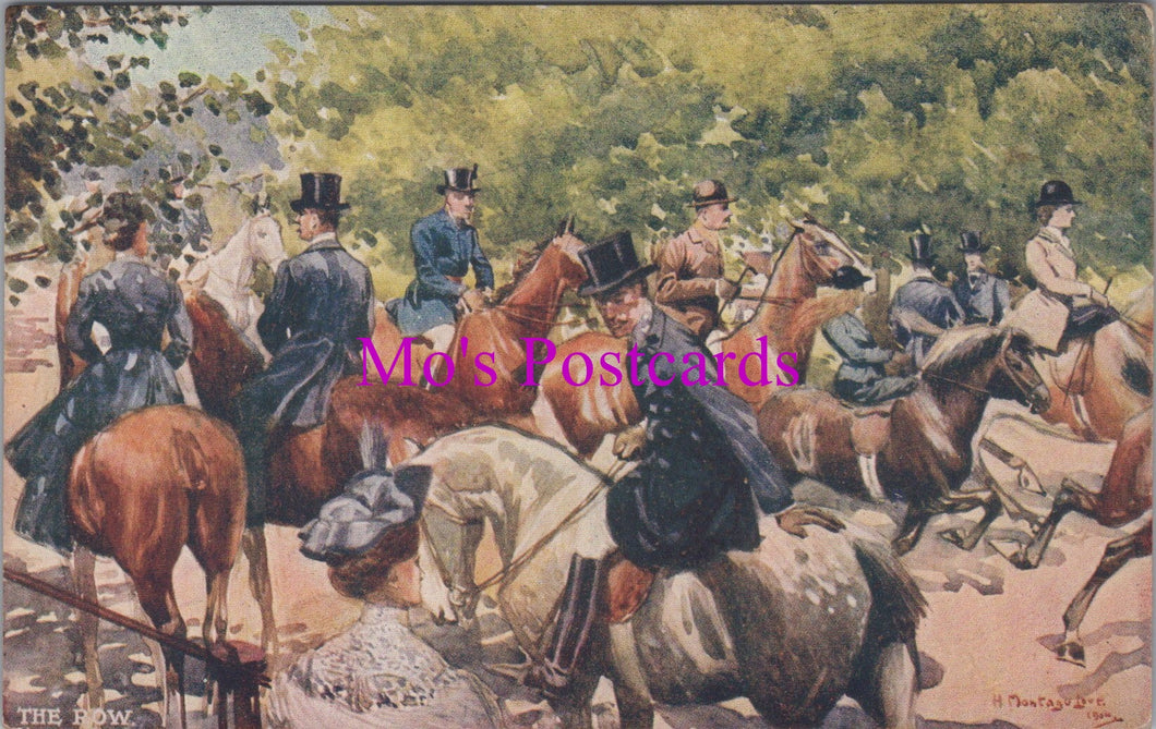 Artist Postcard - The Row, Horse Riding, H.Montague Love SW16252