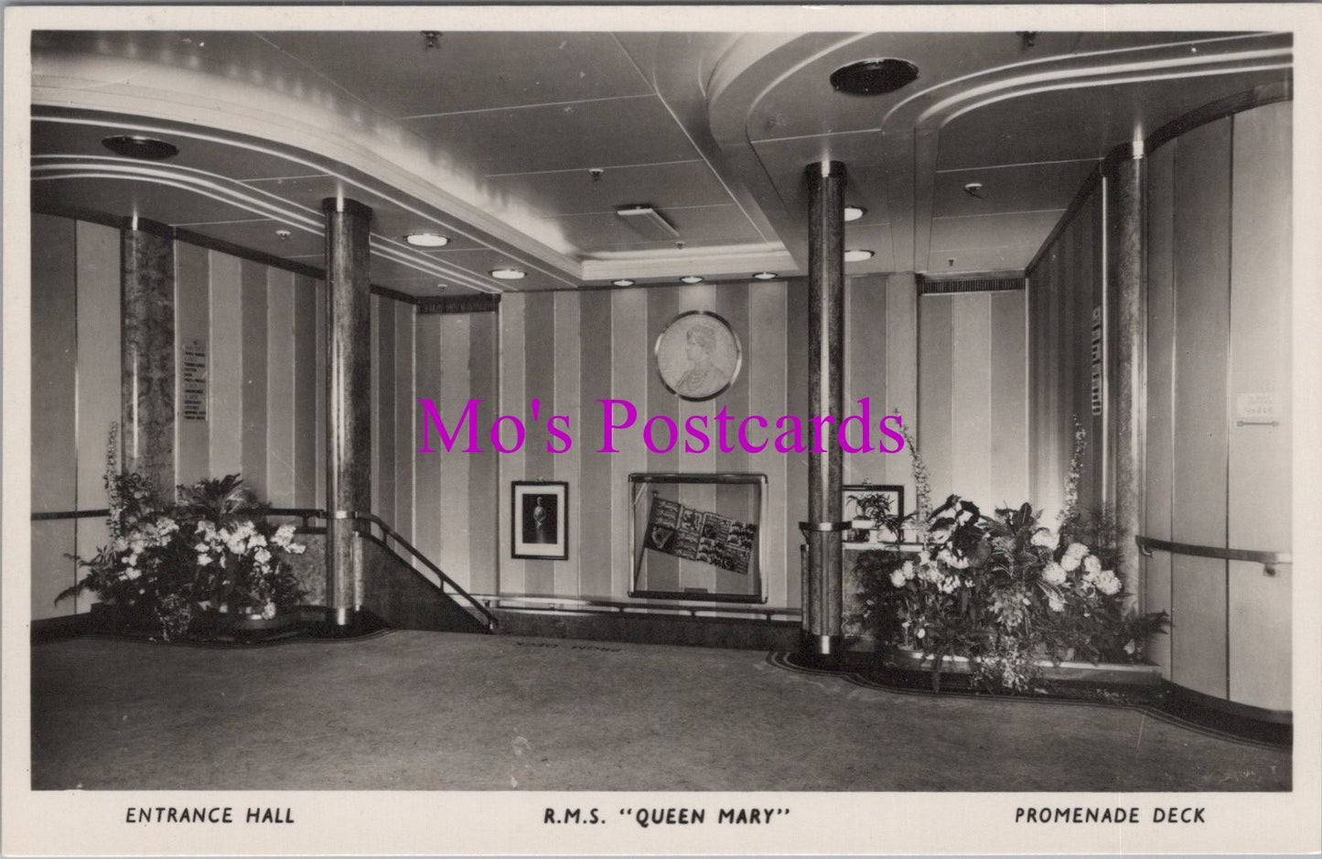 Shipping Postcard - R.M.S."Queen Mary", Promenade Deck SW14899