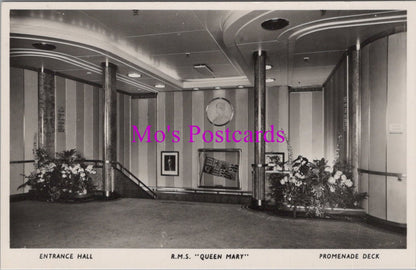 Shipping Postcard - R.M.S."Queen Mary", Promenade Deck SW14899