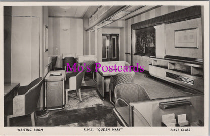 Shipping Postcard - R.M.S."Queen Mary", First Class Writing Room SW14902