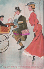 Load image into Gallery viewer, Greetings Postcard - May Your Birthday Be Overburdened With Pleasures  SW14916
