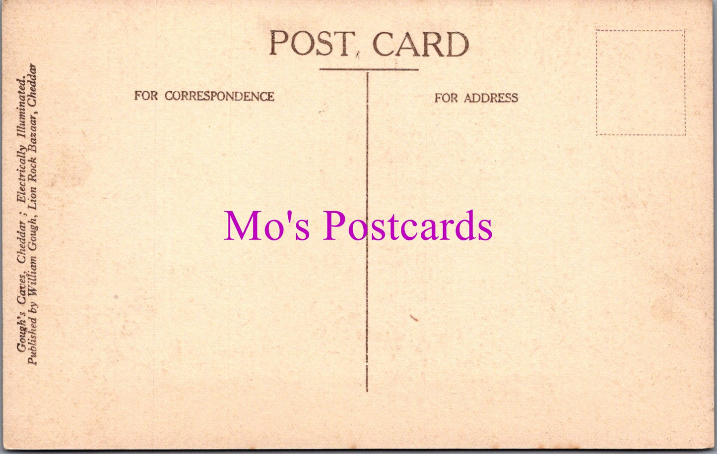 Somerset Postcard - Gough's Caves, Cheddar  SW14929