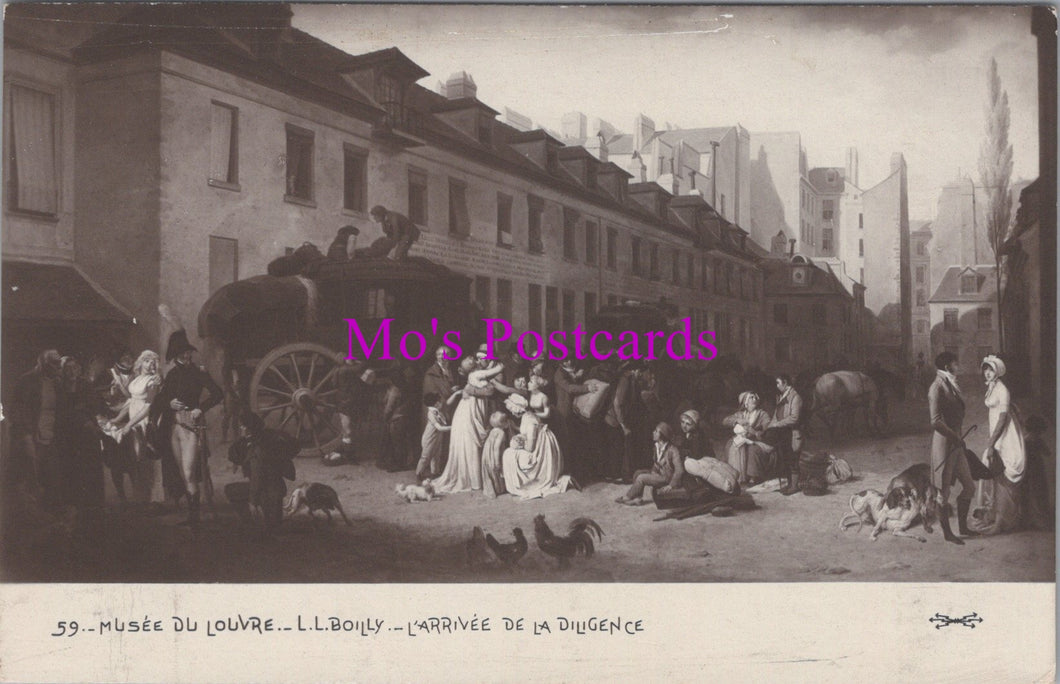 Art Postcard - Musee Du Louvre, L.L.Boilly, L'Arrivee De La Diligence SW15142