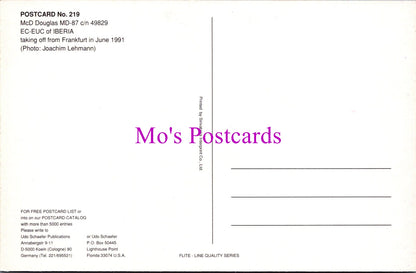 Aviation Postcard - McD Douglas MD-87 EC-EUC of Iberia Aeroplane SW15146