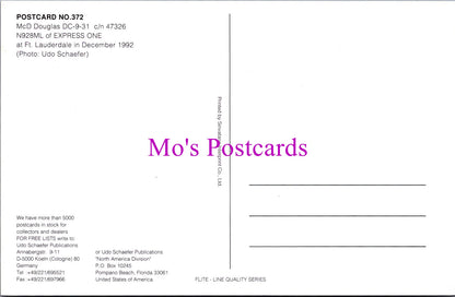 Aviation Postcard - McD Douglas DC-9-31 Express One Aeroplane SW15150