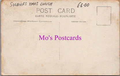 Military Postcard - Soldiers Christmas Lunch  SW15161