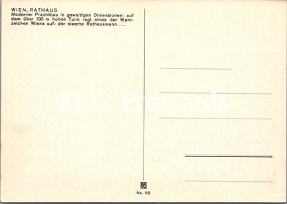 Austria Postcard - Vienna, Wien, Rathaus  SW16606