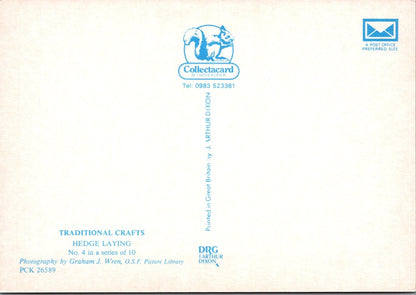 Occupations Postcard - Traditional Crafts, Hedge Laying SW16824
