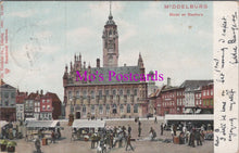Load image into Gallery viewer, Netherlands Postcard - Middleburg, Markt En Stadhuis  SW15797
