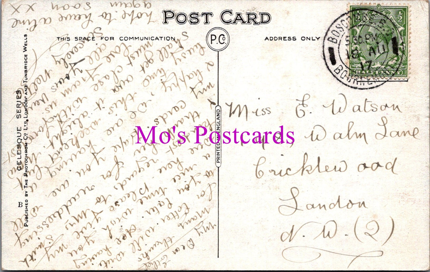 Dorset Postcard - Boscombe Bathing Beach   SW15802