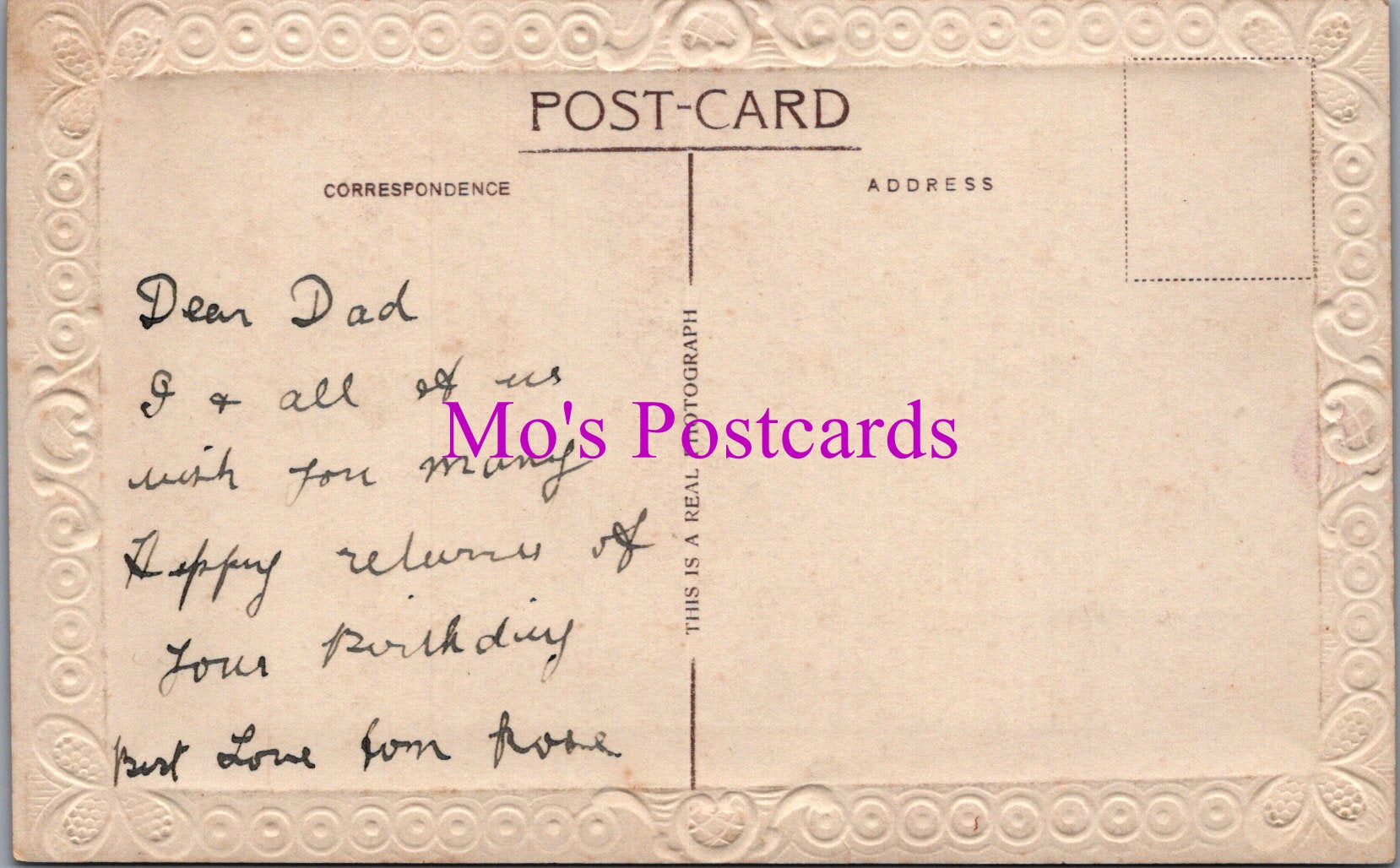 Greetings Postcard - A Loving Birthday Greeting  SW15812