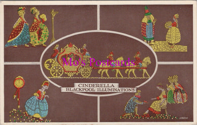 Lancashire Postcard - Blackpool Illuminations, Cinderella   SW15814