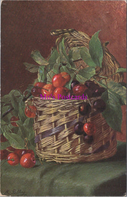Fruit Postcard - Wicker Basket of Cherries   SW15847