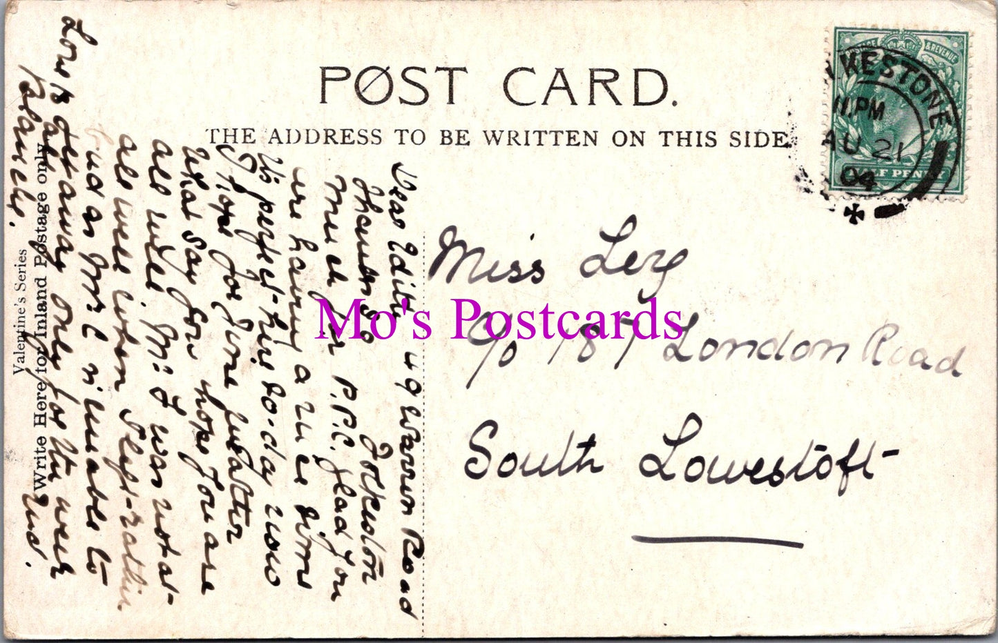 Kent Postcard - Folkestone Harbour   SW15849