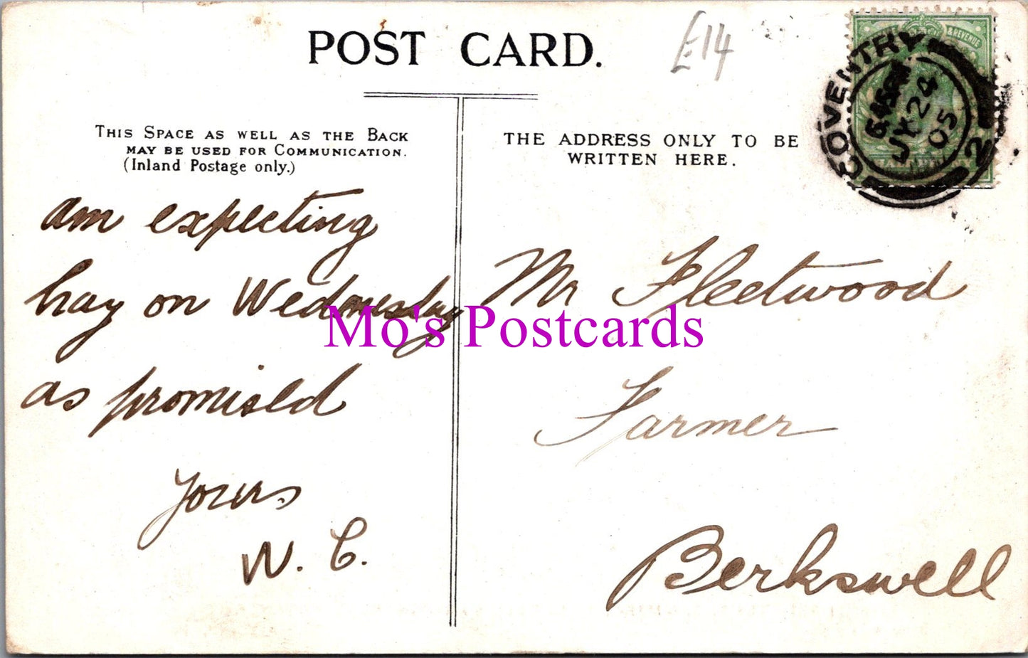 Warwickshire Postcard - Three Tuns Commercial Hotel, Coventry  SW15773