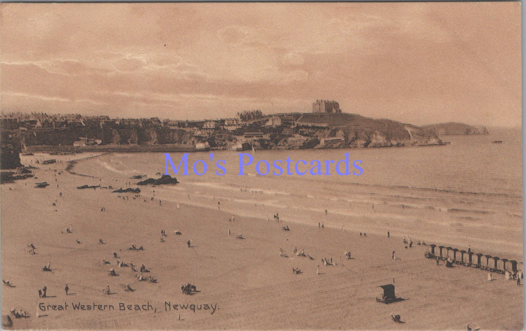 Cornwall Postcard - Newquay, Great Western Beach   SW13872