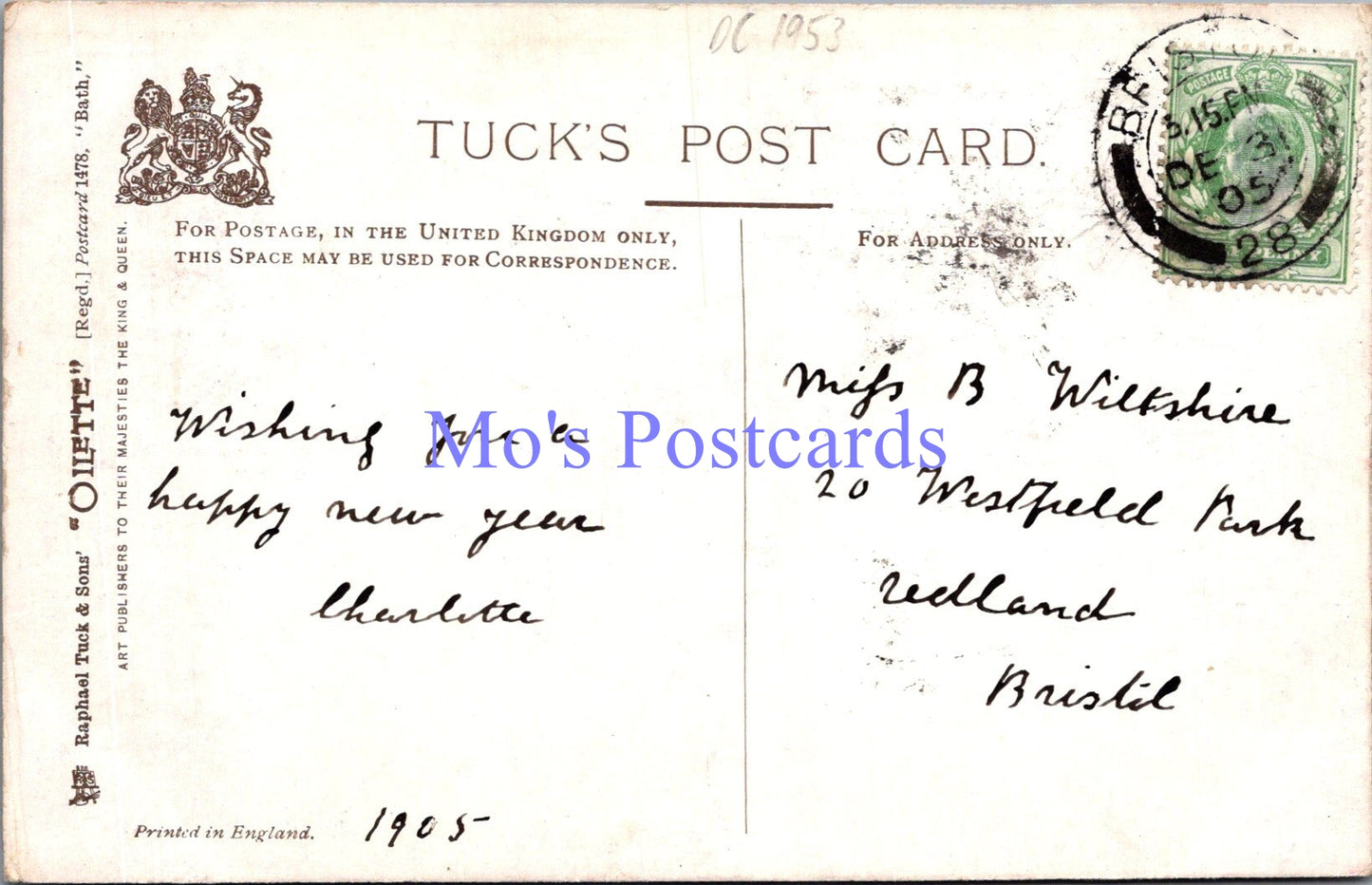 Somerset Postcard - Great Pulteney Street, Bath   DC1953