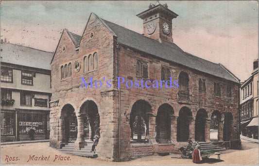 Herefordshire Postcard - Ross-on-Wye Market Place   DC1971
