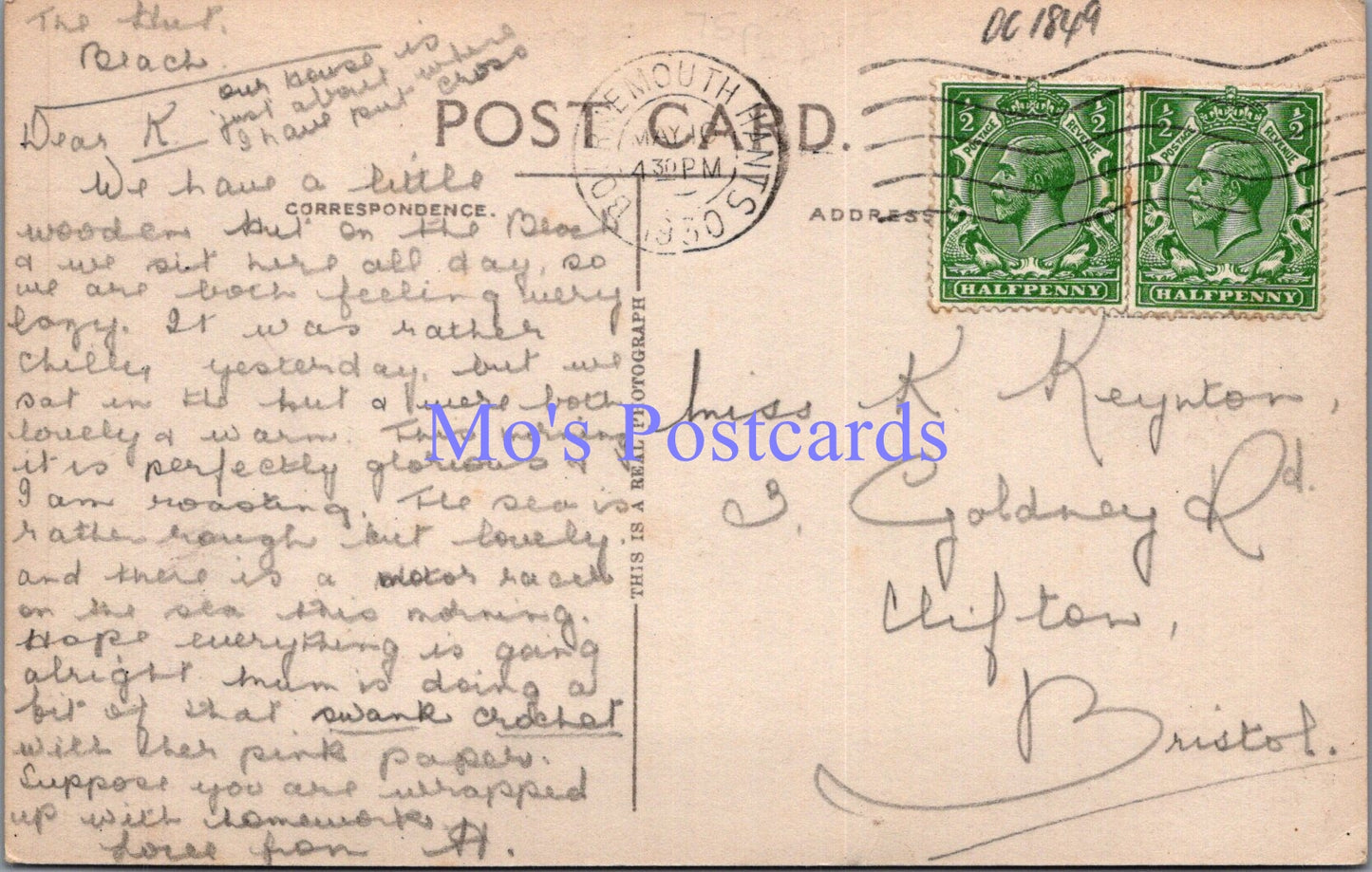 Dorset Postcard - Bournemouth, A View on The West Cliff  DC1849