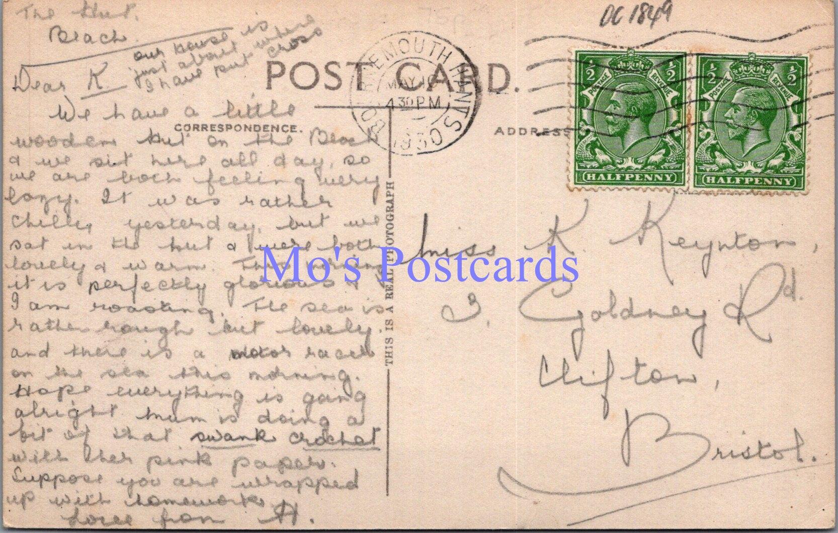 Dorset Postcard - Bournemouth, A View on The West Cliff  DC1849
