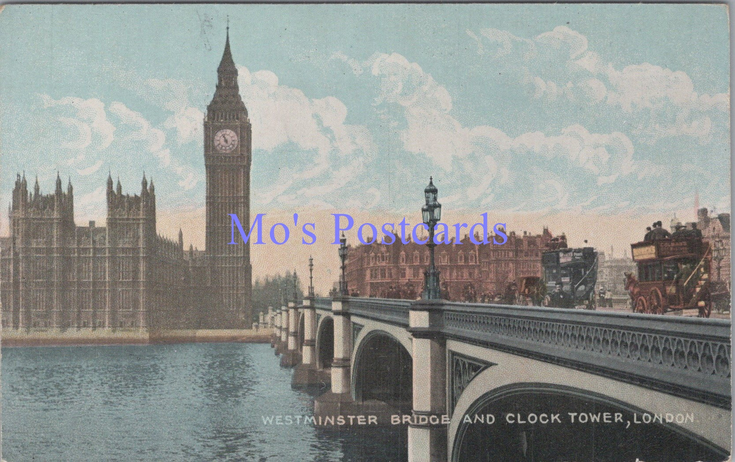London Postcard - Westminster Bridge and Clock Tower  DC1783