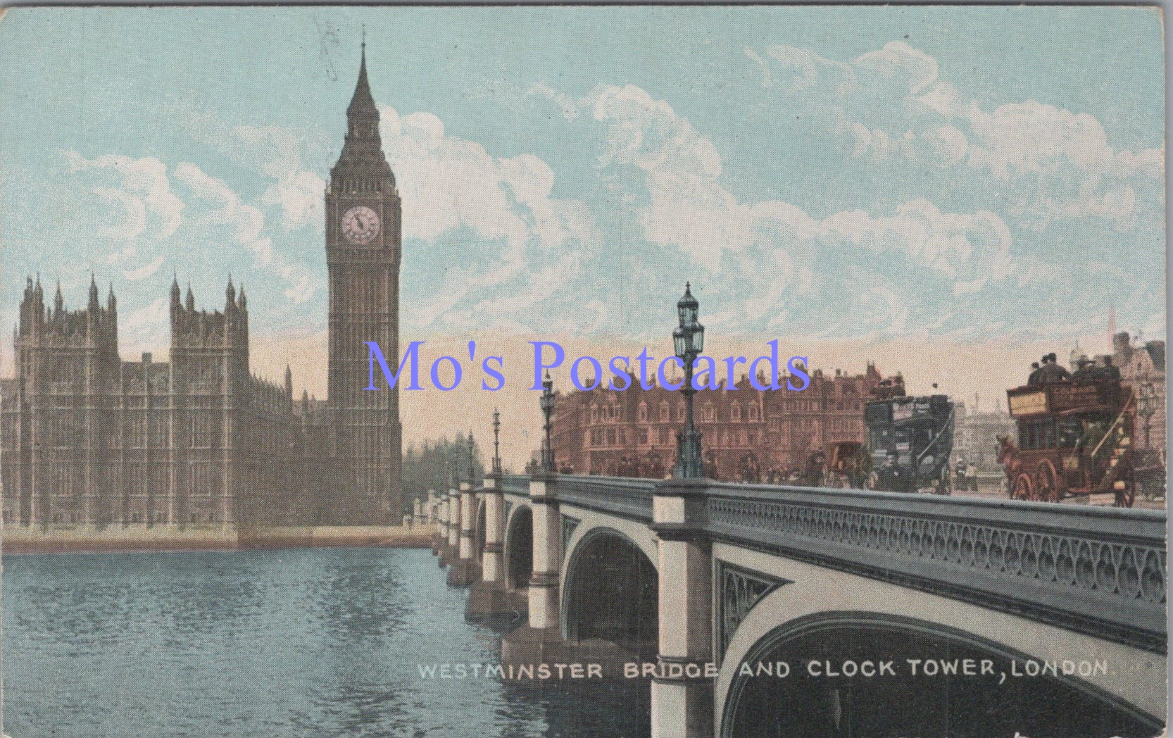 London Postcard - Westminster Bridge and Clock Tower  DC1783
