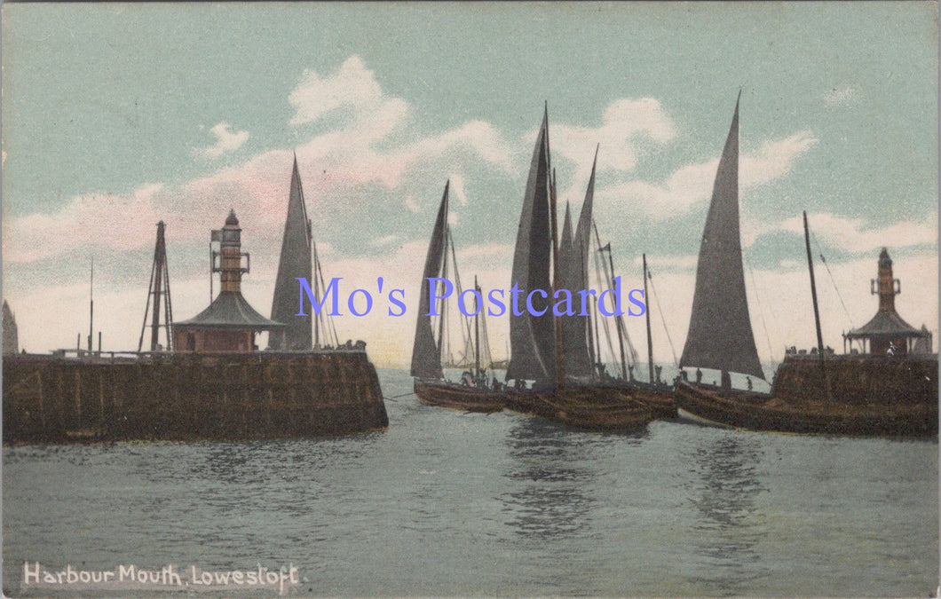Suffolk Postcard - Lowestoft Harbour Mouth    SW14323
