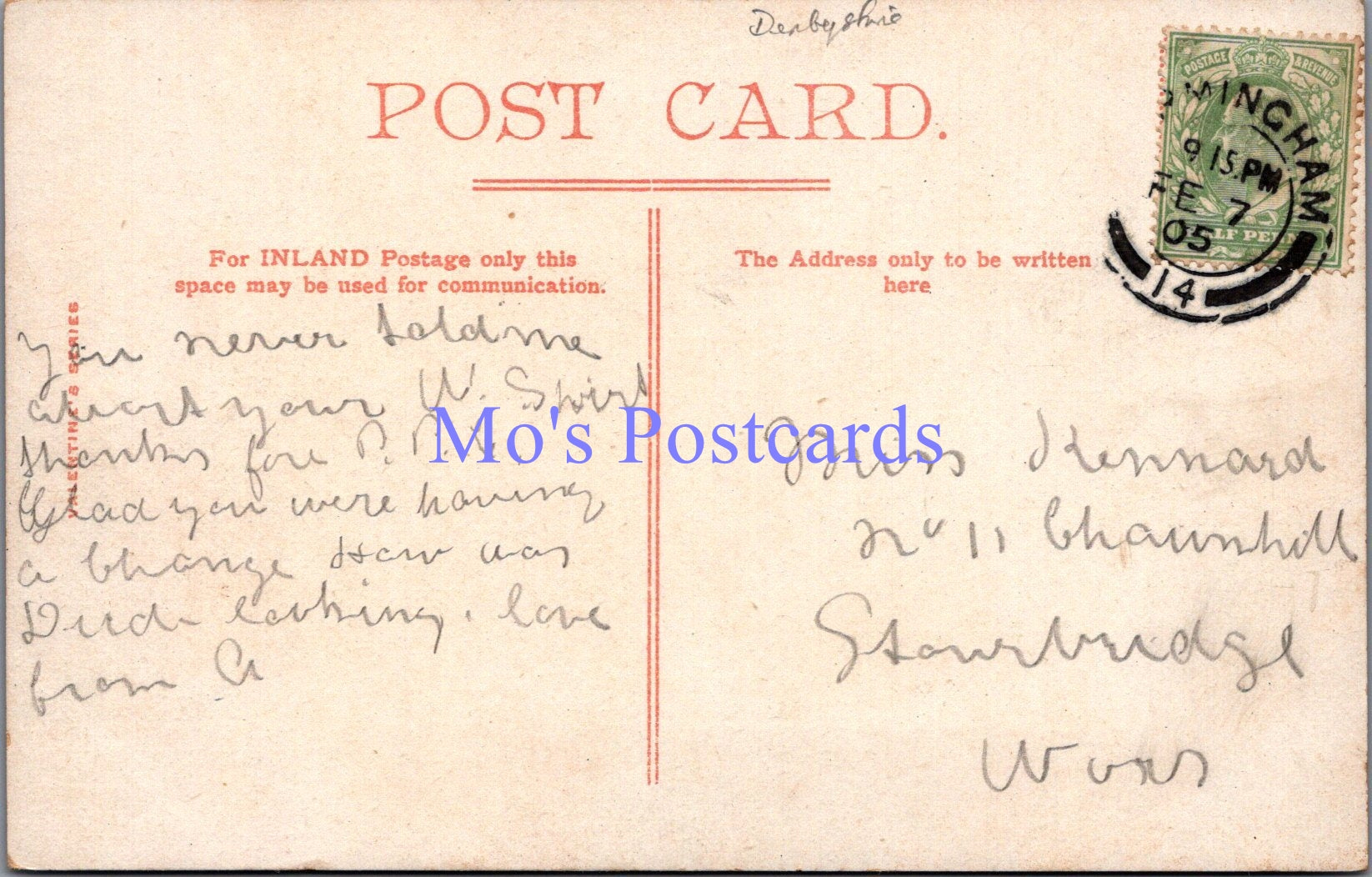 Derbyshire Postcard - Tissington Spires, Dovedale   SW14335