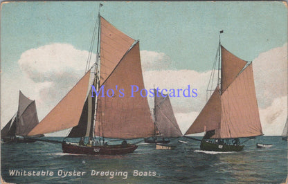 Kent Postcard - Whitstable Oyster Dredging Boats   SW14351