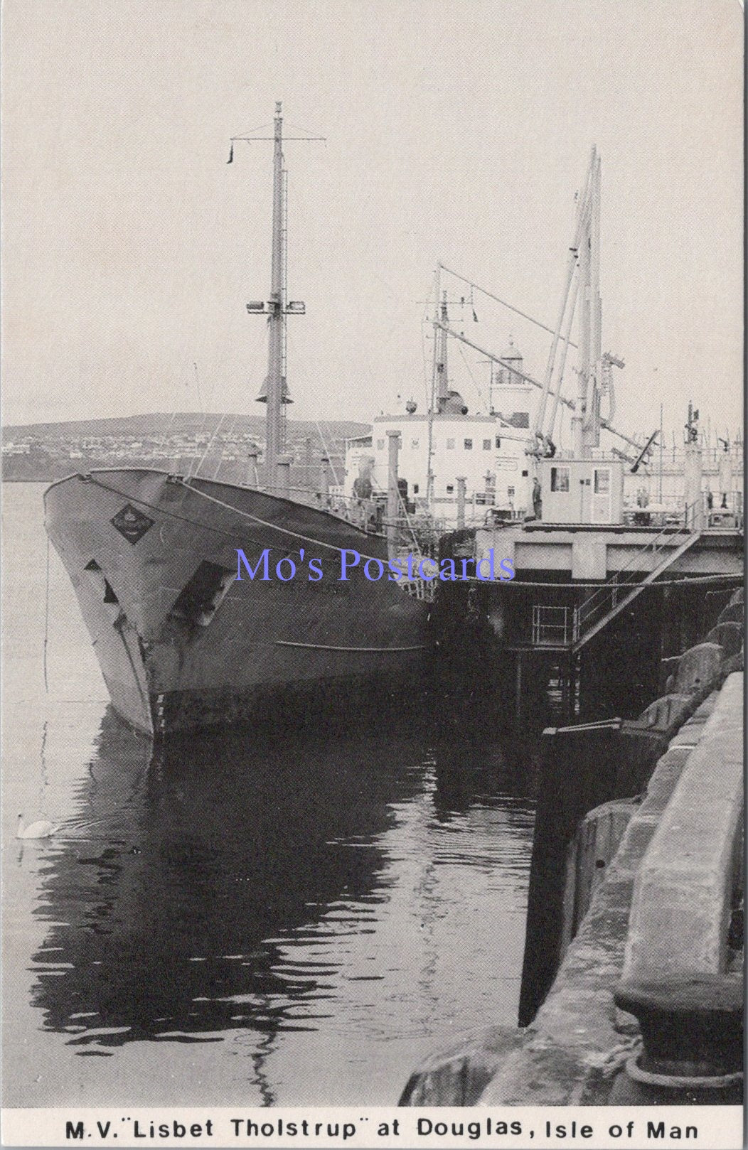 Isle of Man Postcard -M.V "Lisbet Tholstrup" at Douglas  SW14365